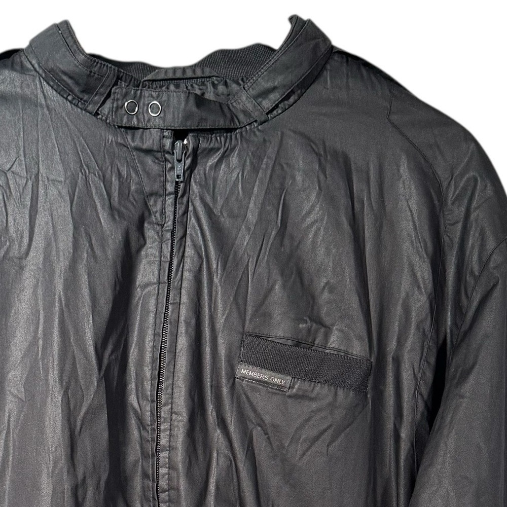 Vintage Members Only Racer Jacket Men's XL Black Zip Up Bomber Preppy
